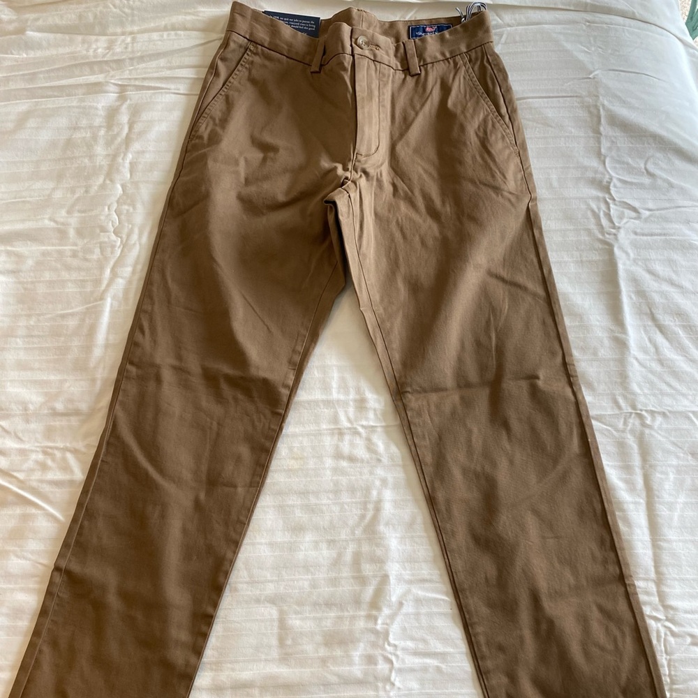 COPY - Vineyard Vines men’s stretch breaker pants, otter color, 28x32